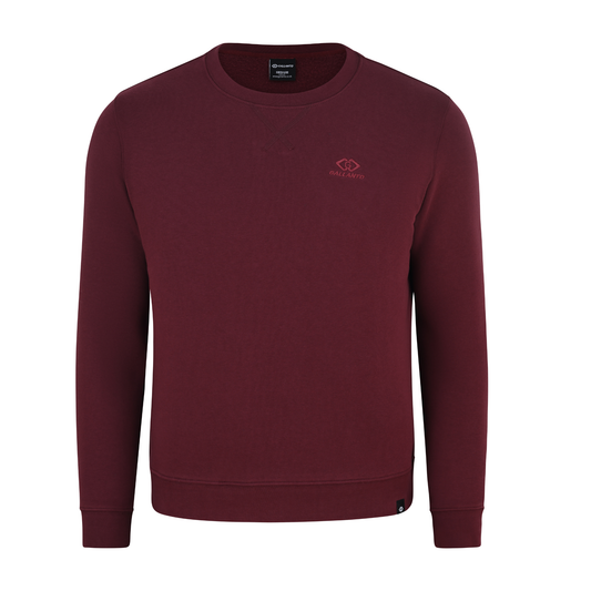 Mens Sweatshirts in Organic Cotton with Embroided Logo Crew Neck