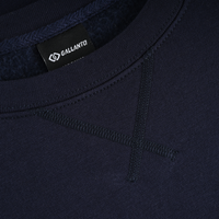 Mens Sweatshirts in Organic Cotton with Embroided Logo Crew Neck