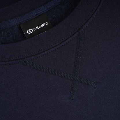 Mens Sweatshirts in Organic Cotton with Embroided Logo Crew Neck