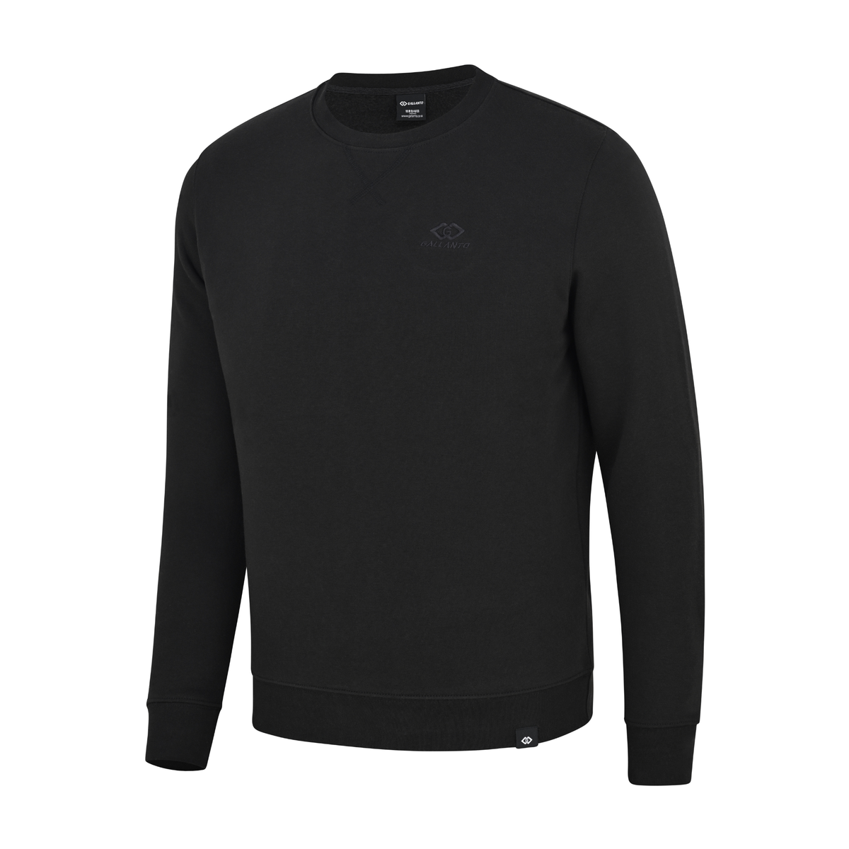 mens sweatshirts in organic cotton with embroided logo crew neck