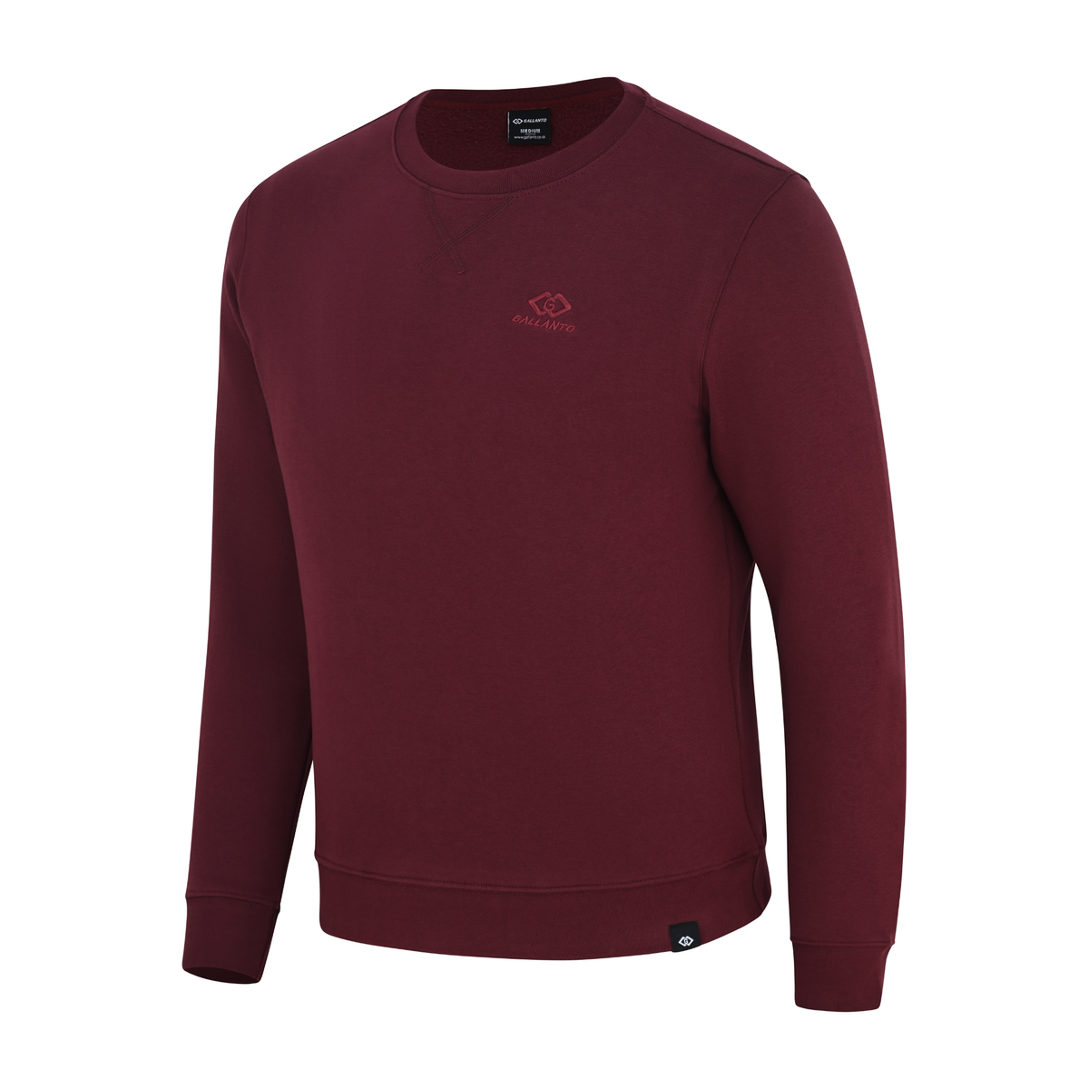 mens sweatshirts in organic cotton with embroided logo crew neck