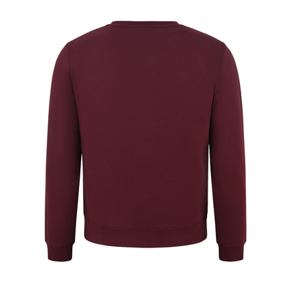 Mens Sweatshirts in Organic Cotton with Embroided Logo Crew Neck