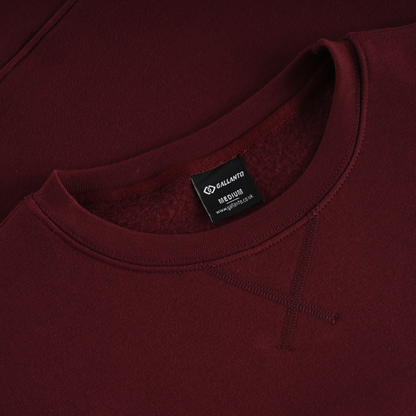 Mens Sweatshirts in Organic Cotton with Embroided Logo Crew Neck