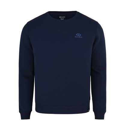 Mens Sweatshirts in Organic Cotton with Embroided Logo Crew Neck