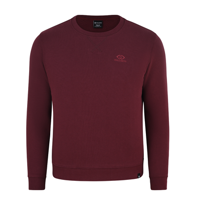 Mens Sweatshirts in Organic Cotton with Embroided Logo Crew Neck