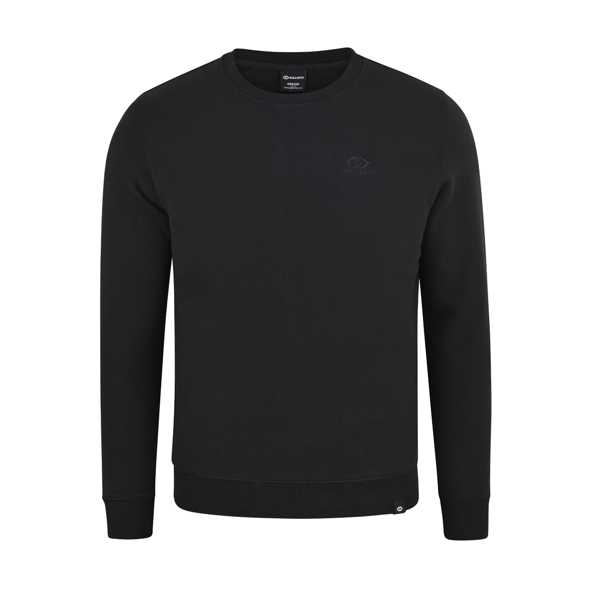 mens sweatshirts in organic cotton with embroided logo crew neck