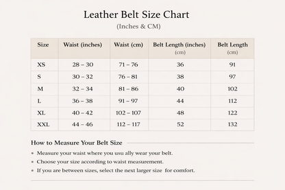 Mens Double Stich Genuine Leather Belt - Casual Belt for Suits & Jeans, Single Prong Buckle