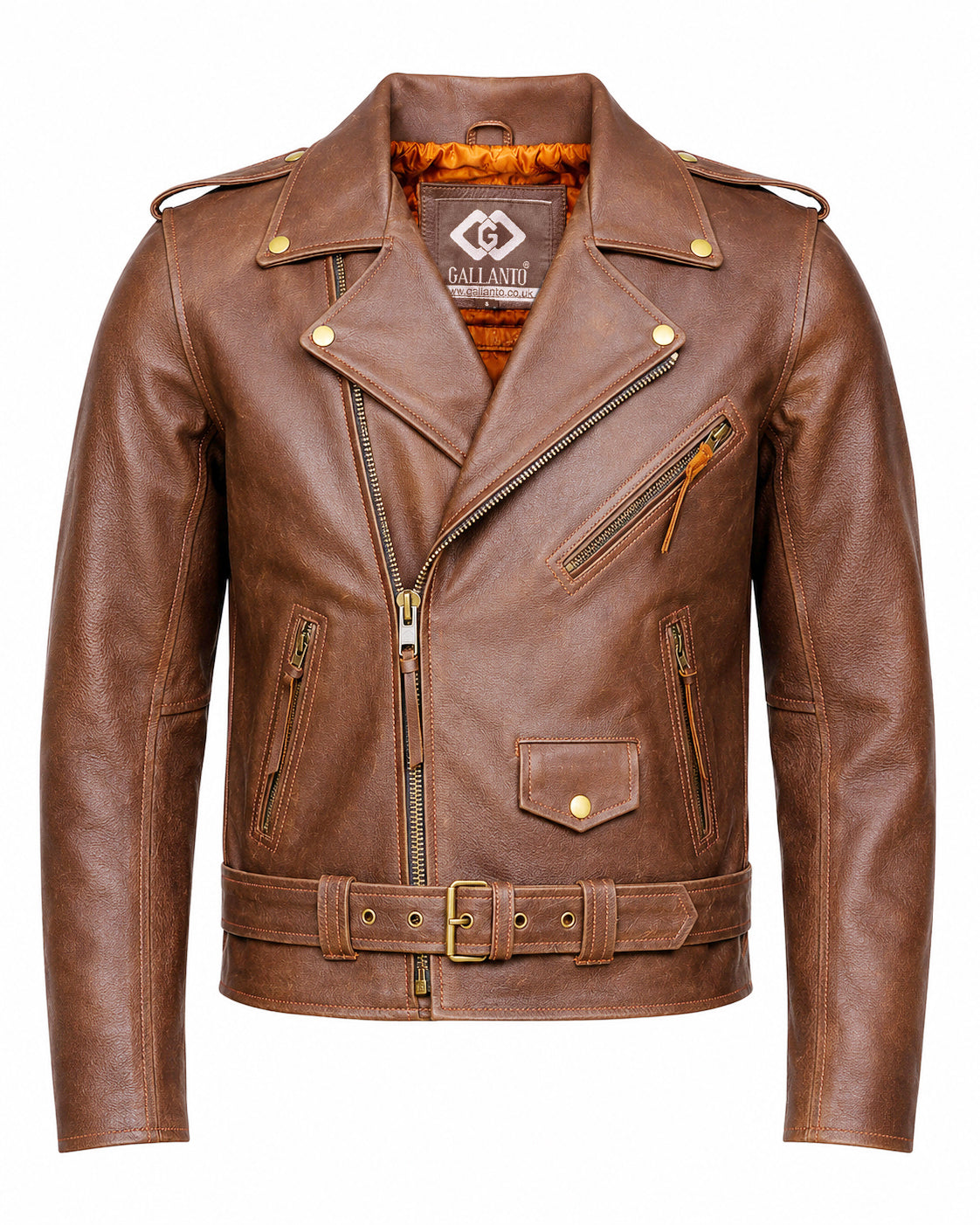 terminator style mens black leather marlon brando biker motorcycle jacket