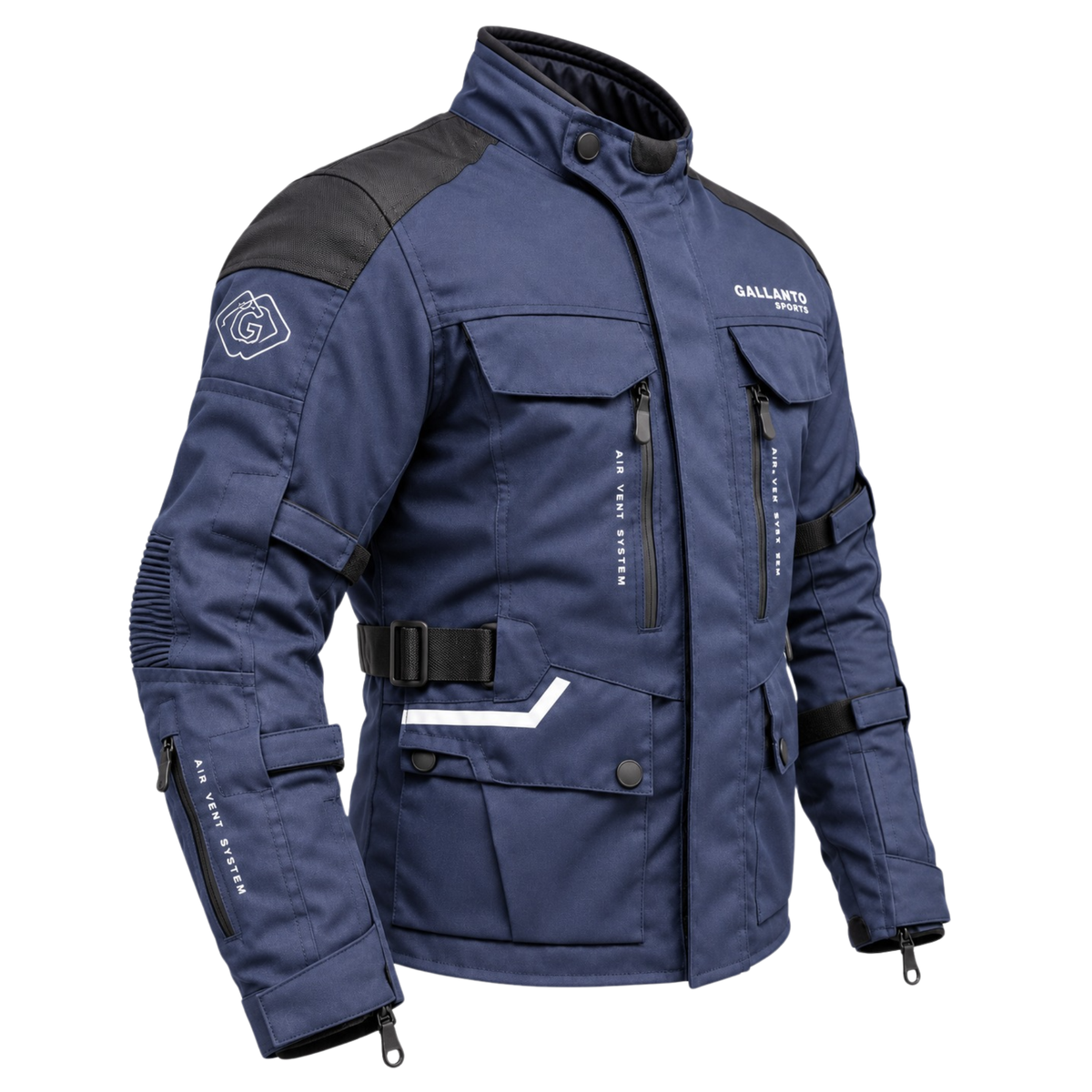 Black & Orange Biker Textile Long Motorcycle Jacket Biker CE Armours