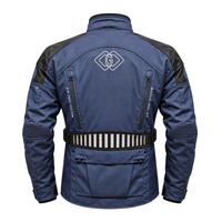 Black & Orange Biker Textile Long Motorcycle Jacket Biker CE Armours
