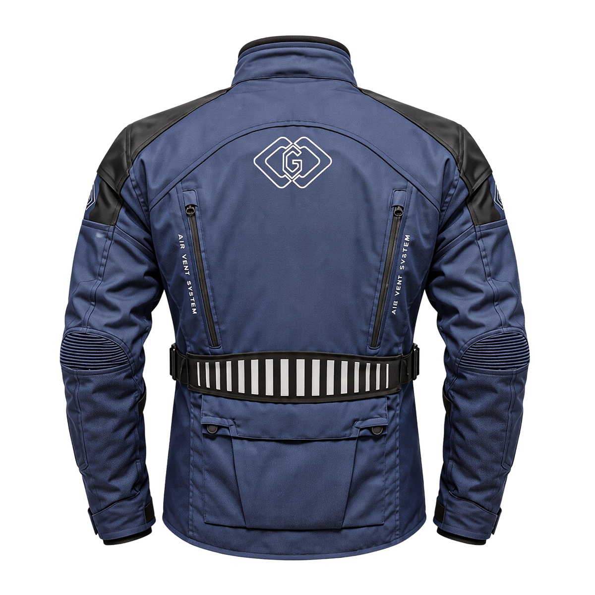 Black & Orange Biker Textile Long Motorcycle Jacket Biker CE Armours