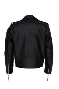 Men’s Full-Grain Cowhide Leather Brando Biker Jacket