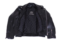 Men’s Full-Grain Cowhide Leather Brando Biker Jacket