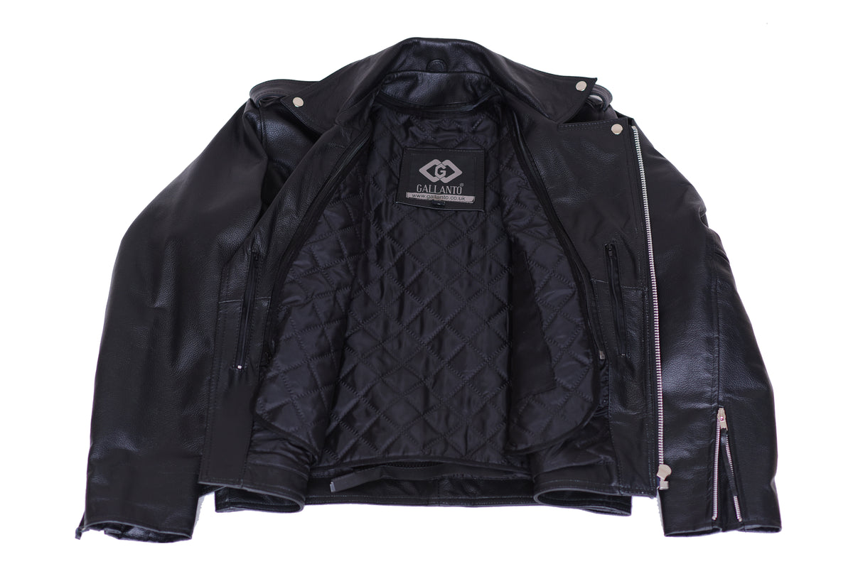 Men’s Full-Grain Cowhide Leather Brando Biker Jacket