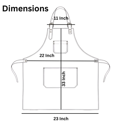 BBQ, Blacksmith, Grill, Woodwork, Chef, Butcher Canvas Apron with Leather Straps