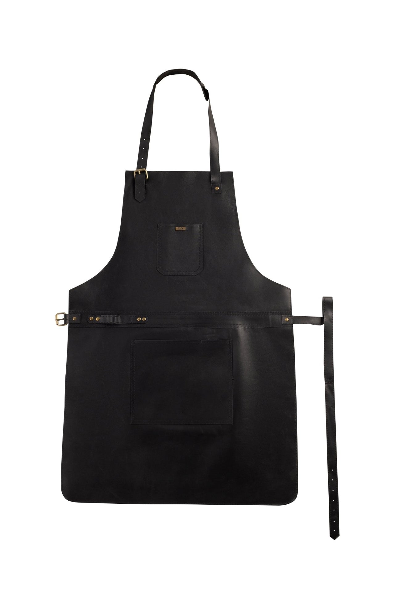 BBQ, Blacksmith, Grill, Woodwork, Chef, Butcher Canvas Apron with Leather Straps - 