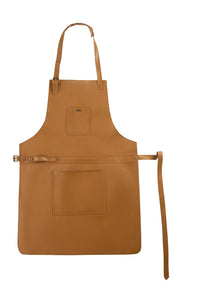 BBQ, Blacksmith, Grill, Woodwork, Chef, Butcher Canvas Apron with Leather Straps - 