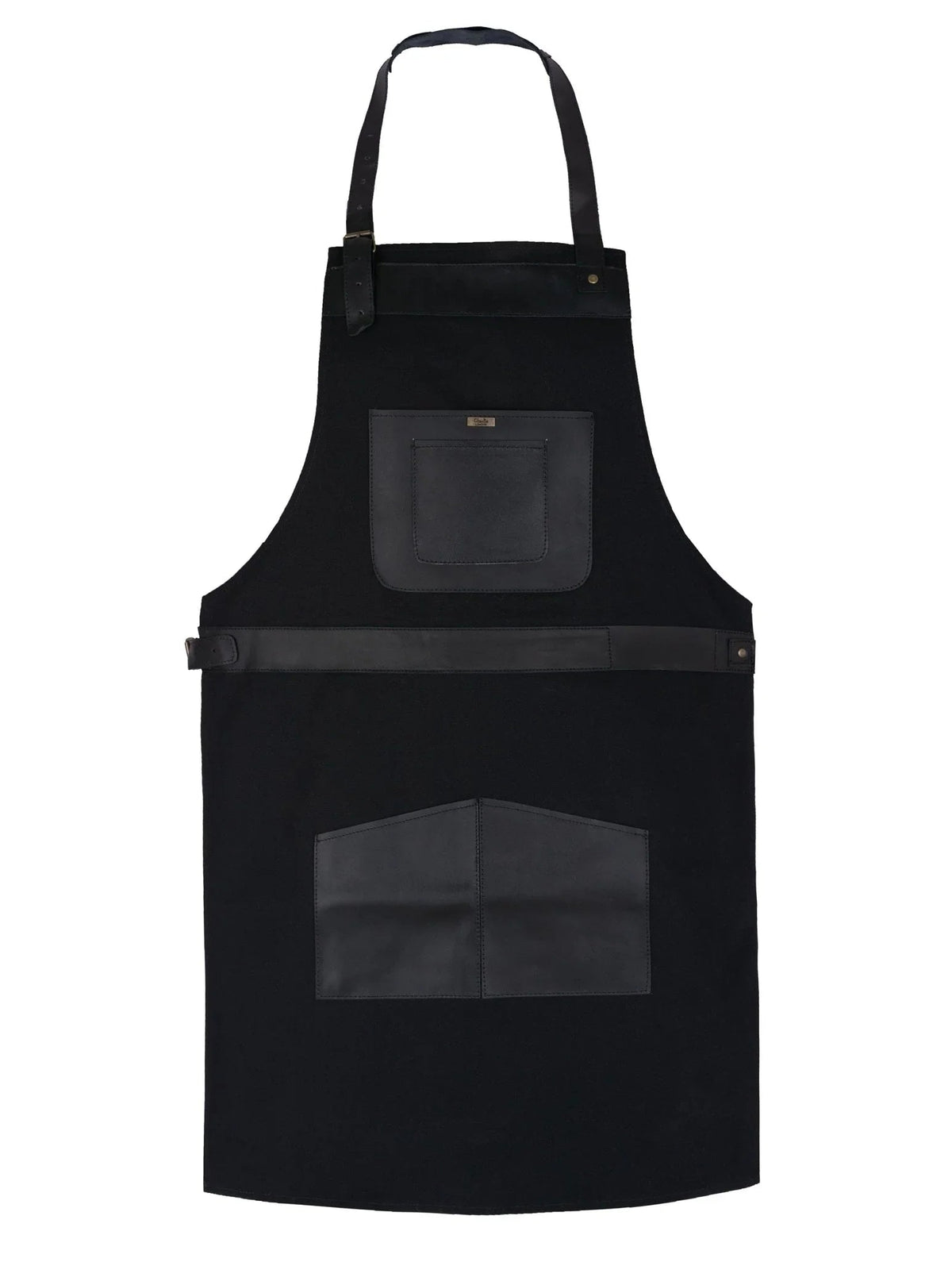 bbq, blacksmith, grill, woodwork, chef, butcher canvas apron with leather straps -