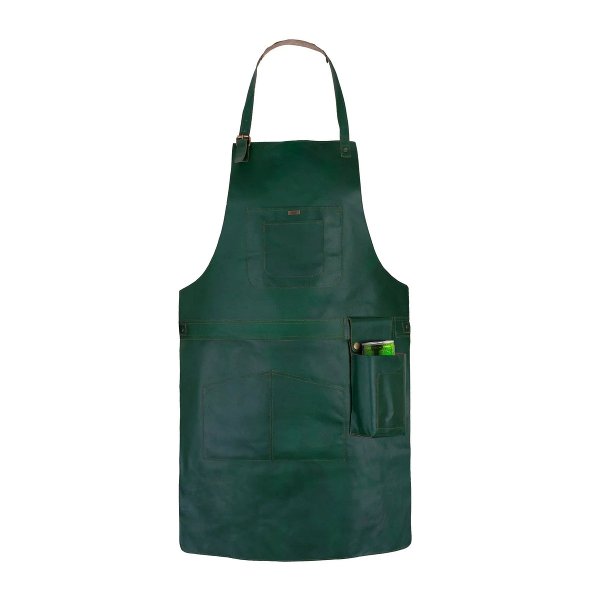 bbq, blacksmith, grill, woodwork, chef, butcher canvas apron with leather straps - 