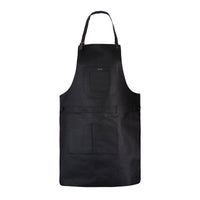 BBQ, Blacksmith, Grill, Woodwork, Chef, Butcher Canvas Apron with Leather Straps - 
