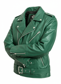 Black Classic Womens Brando Motorcycle Leather Jacket Ladies Biker Cowhide - 