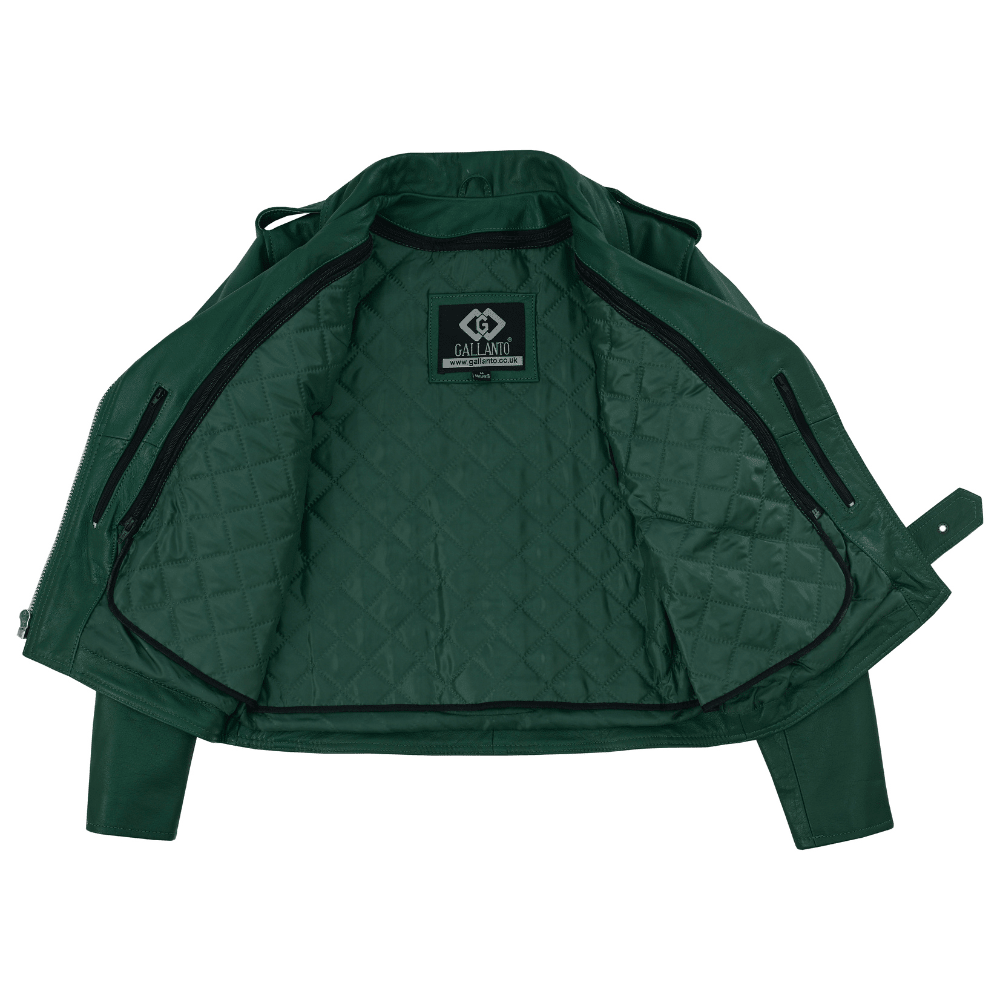 Black Classic Womens Brando Motorcycle Leather Jacket Ladies Biker Cowhide - 