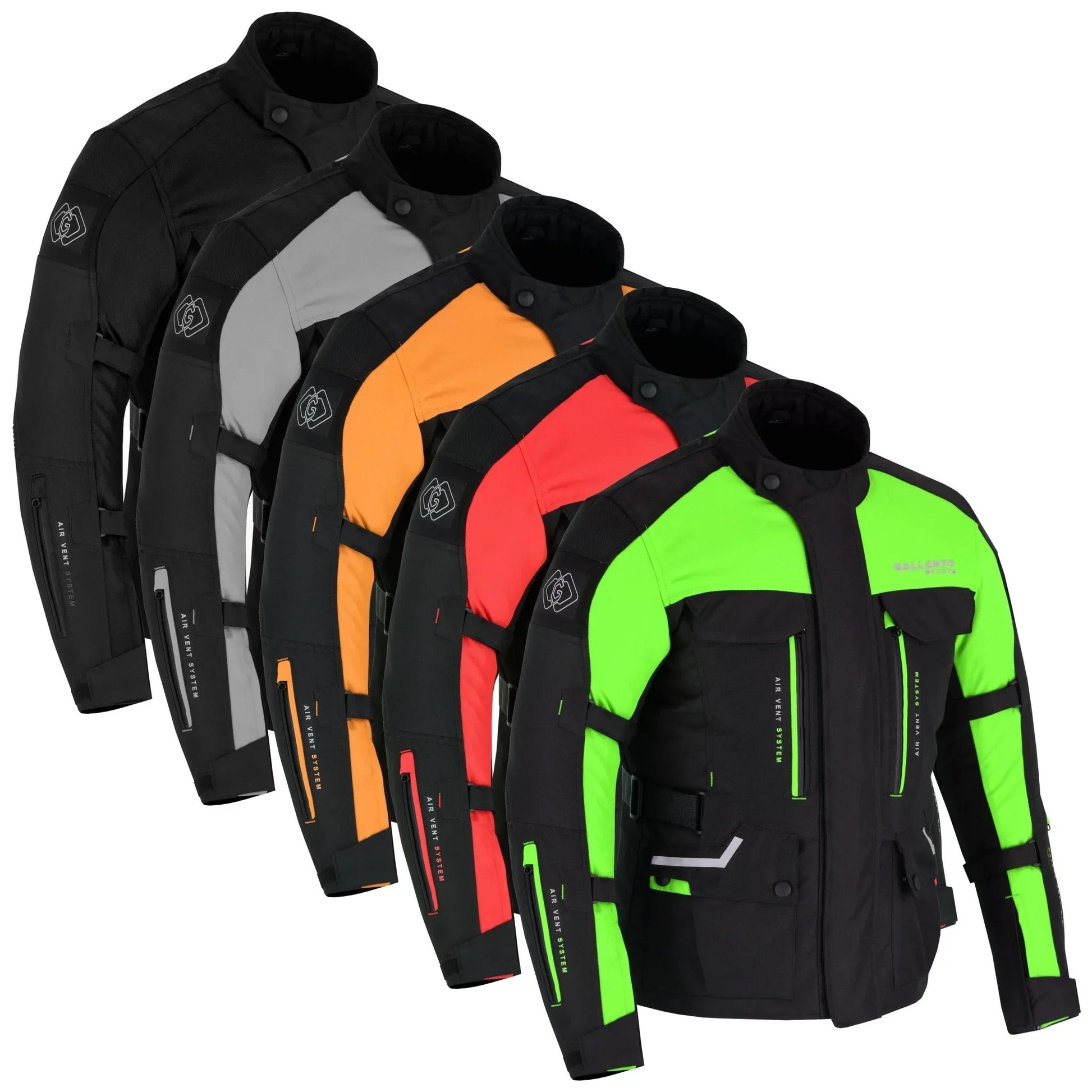 Black & Orange Biker Textile Long Motorcycle Jacket Biker CE Armours - 