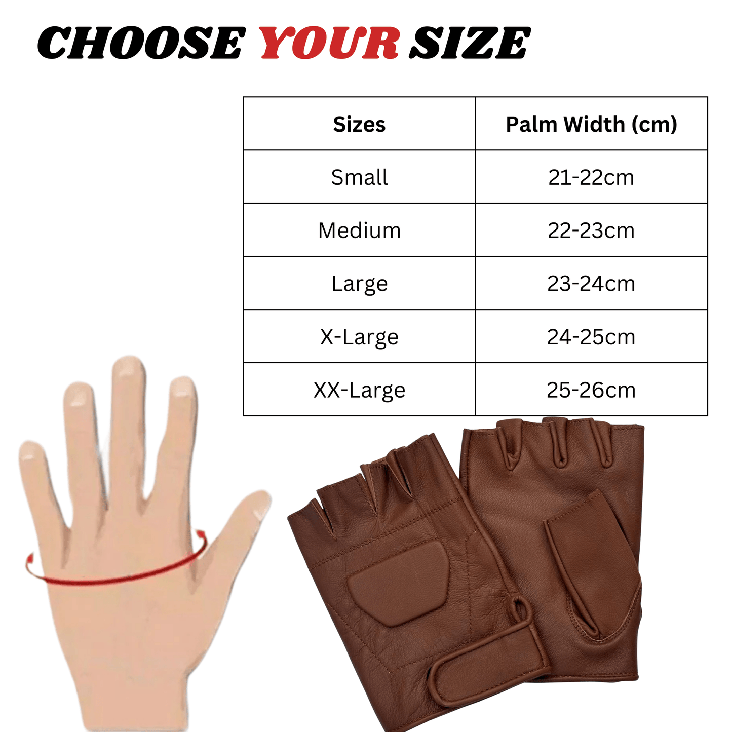 black premium leather padded design fingerless gloves - 