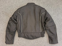 Black Textile Bomber Jacket Vented with Double Lining Small - 