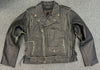 Black Twin Engine Biker Leather Jacket - 
