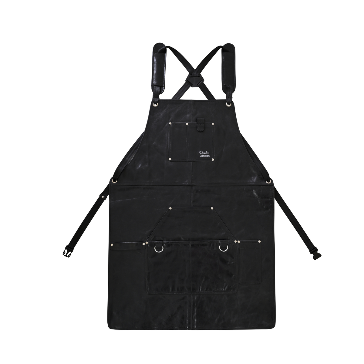 Leather BBQ Apron with Multi Pockets for Chefs and Grilling