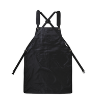 Leather BBQ Apron with Multi Pockets for Chefs and Grilling