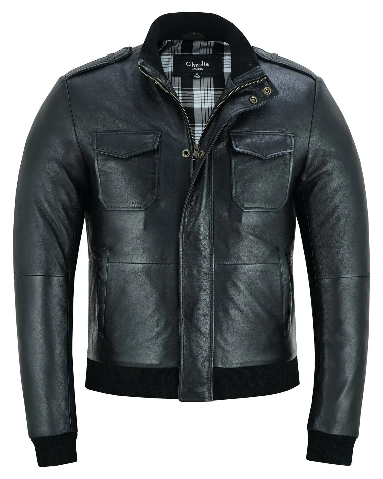 Bristol Men's Real Leather Bomber Jacket - Smart Casual Style -