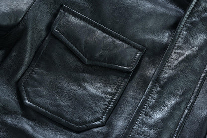 Bristol Men's Real Leather Bomber Jacket - Smart Casual Style -