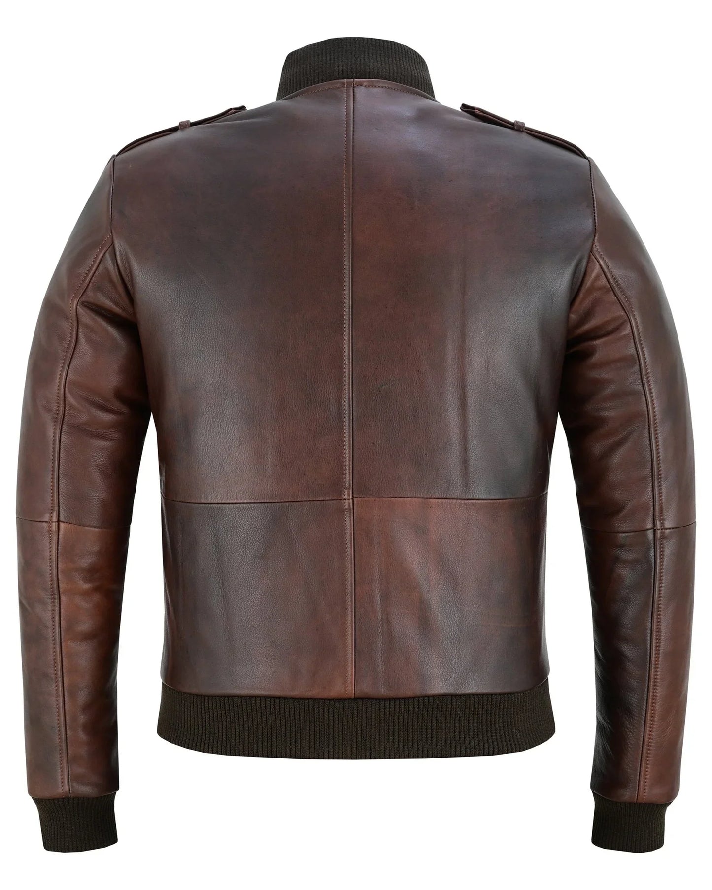 bristol men's real leather bomber jacket - smart casual style -