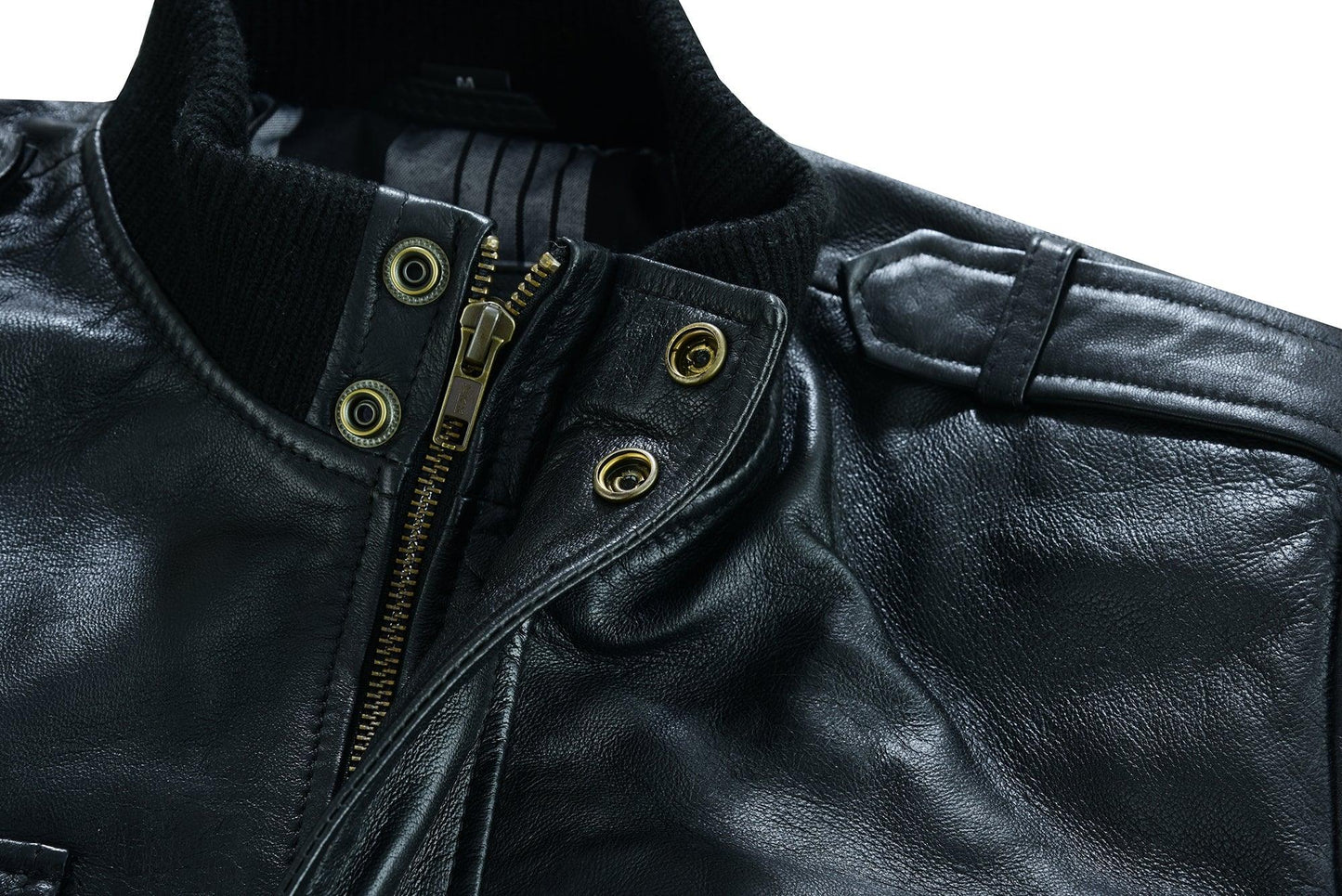 bristol men's real leather bomber jacket - smart casual style -