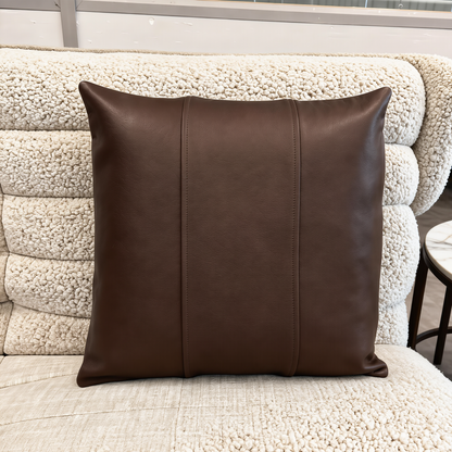 Genuine Leather Striped Cushion Covers – Set of 2 in Nine Colours