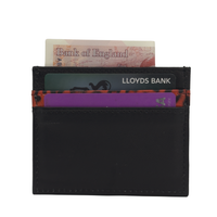 Leather Card Holder with 5 Pockets & Leopard Print
