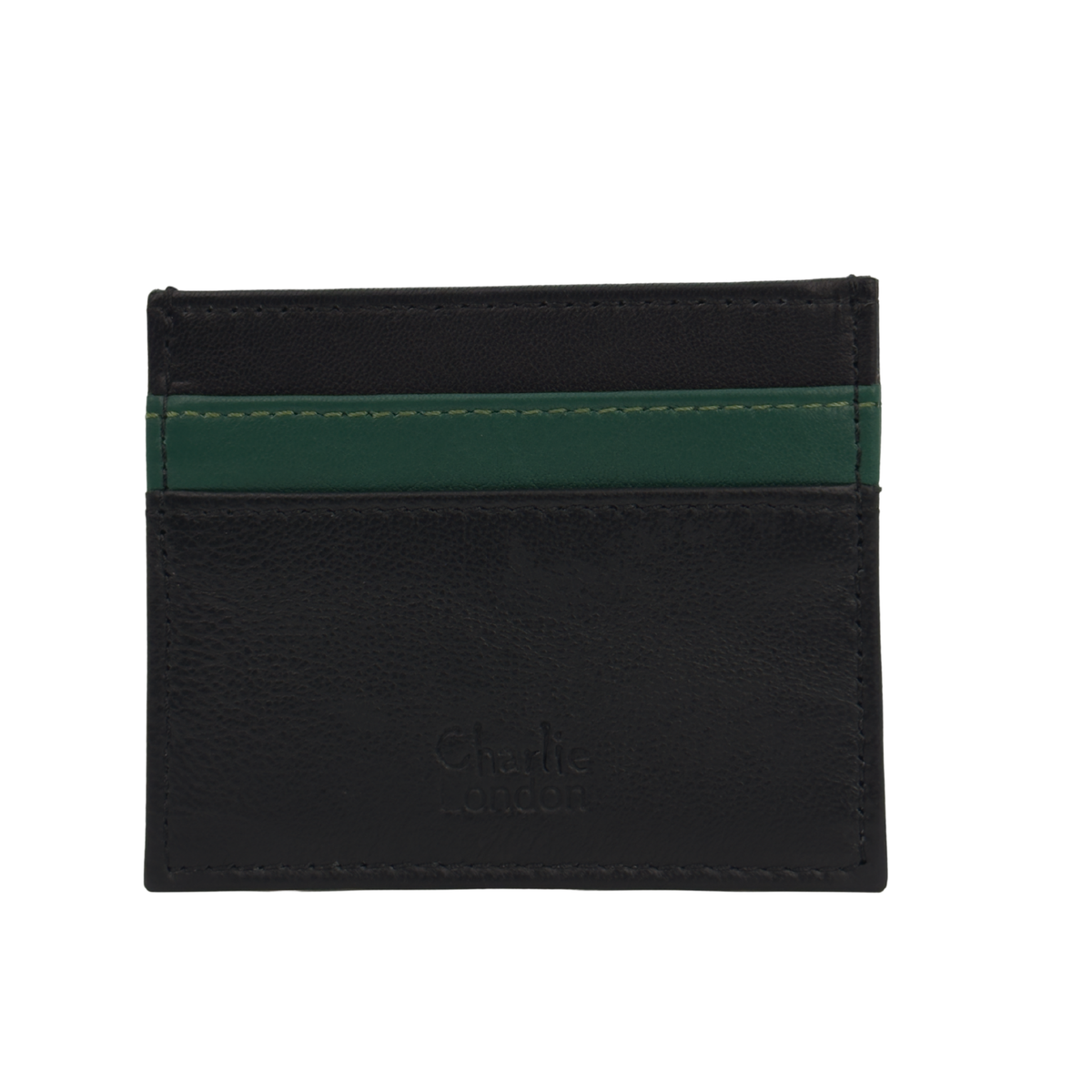 leather card holder with 5 pockets & leopard print