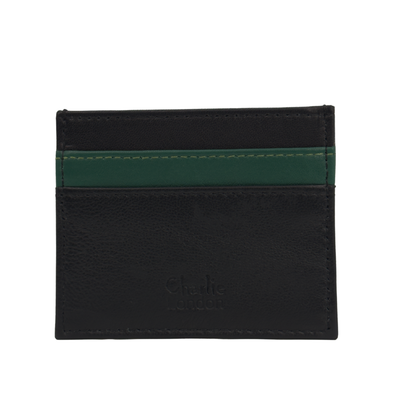 Leather Card Holder with 5 Pockets & Leopard Print