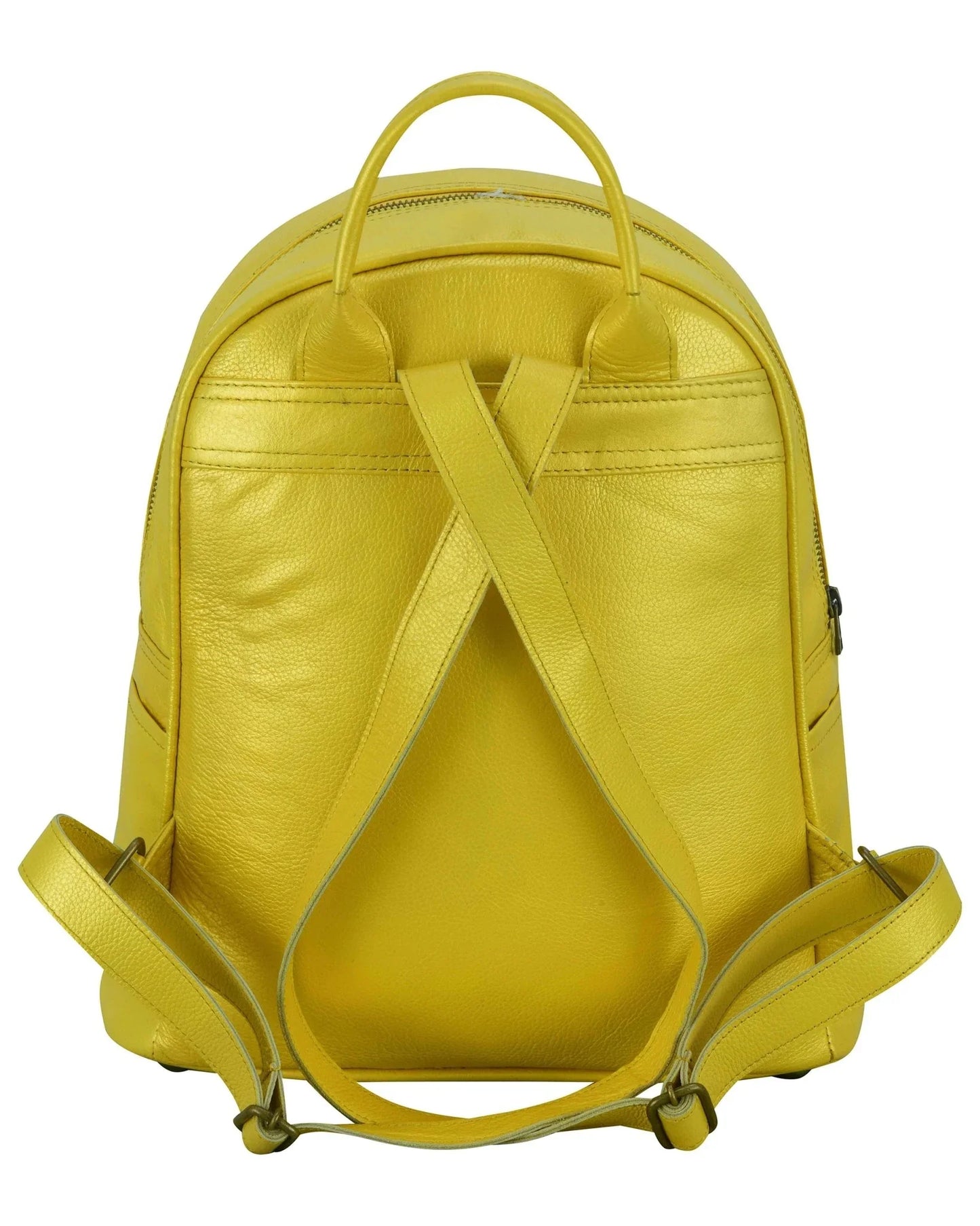 charlie london one pocket classic leather daypack backpack - 