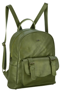 Charlie London One Pocket Classic Leather DayPack Backpack - 