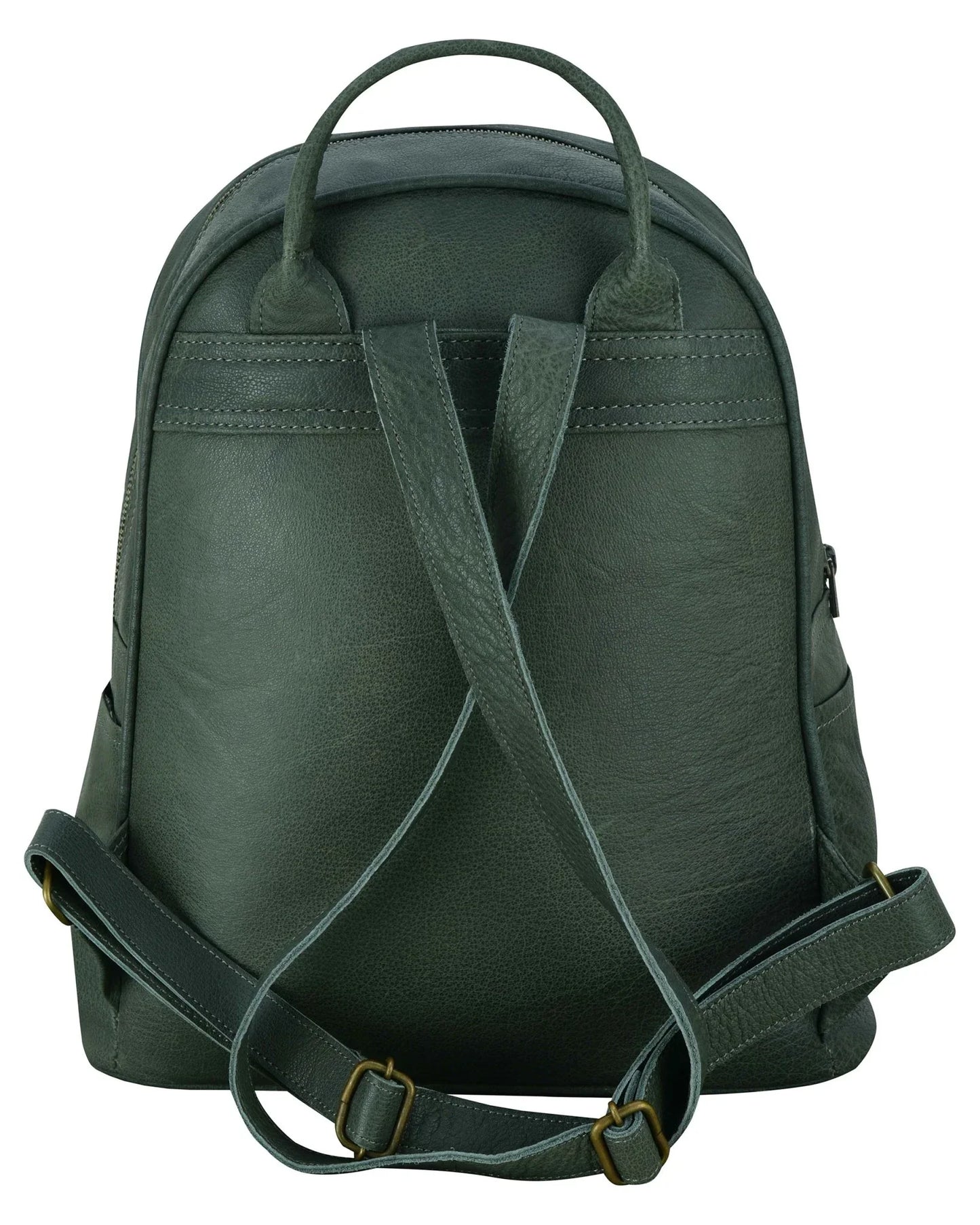 charlie london one pocket classic leather daypack backpack - 