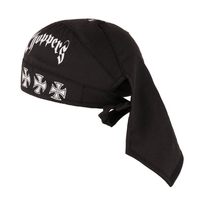 Chopper Til You Die Iron Cross Black Textile Motorcycle Headwrap - 