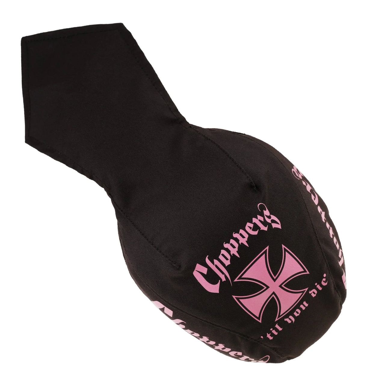 Chopper Til You Die Iron Cross Pink Textile Motorcycle Headwrap - 