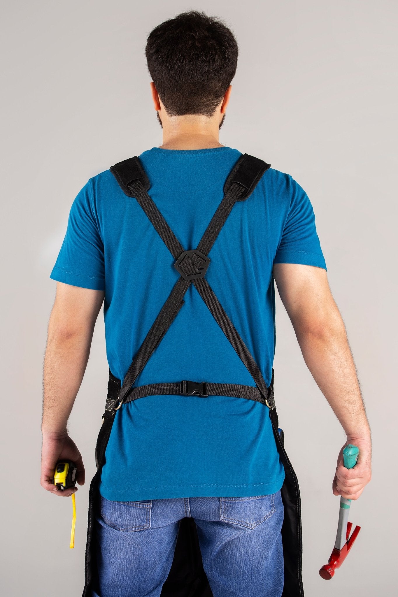 cowhide leather tool apron – heavy - duty, heat - resistant, 6 pockets - 