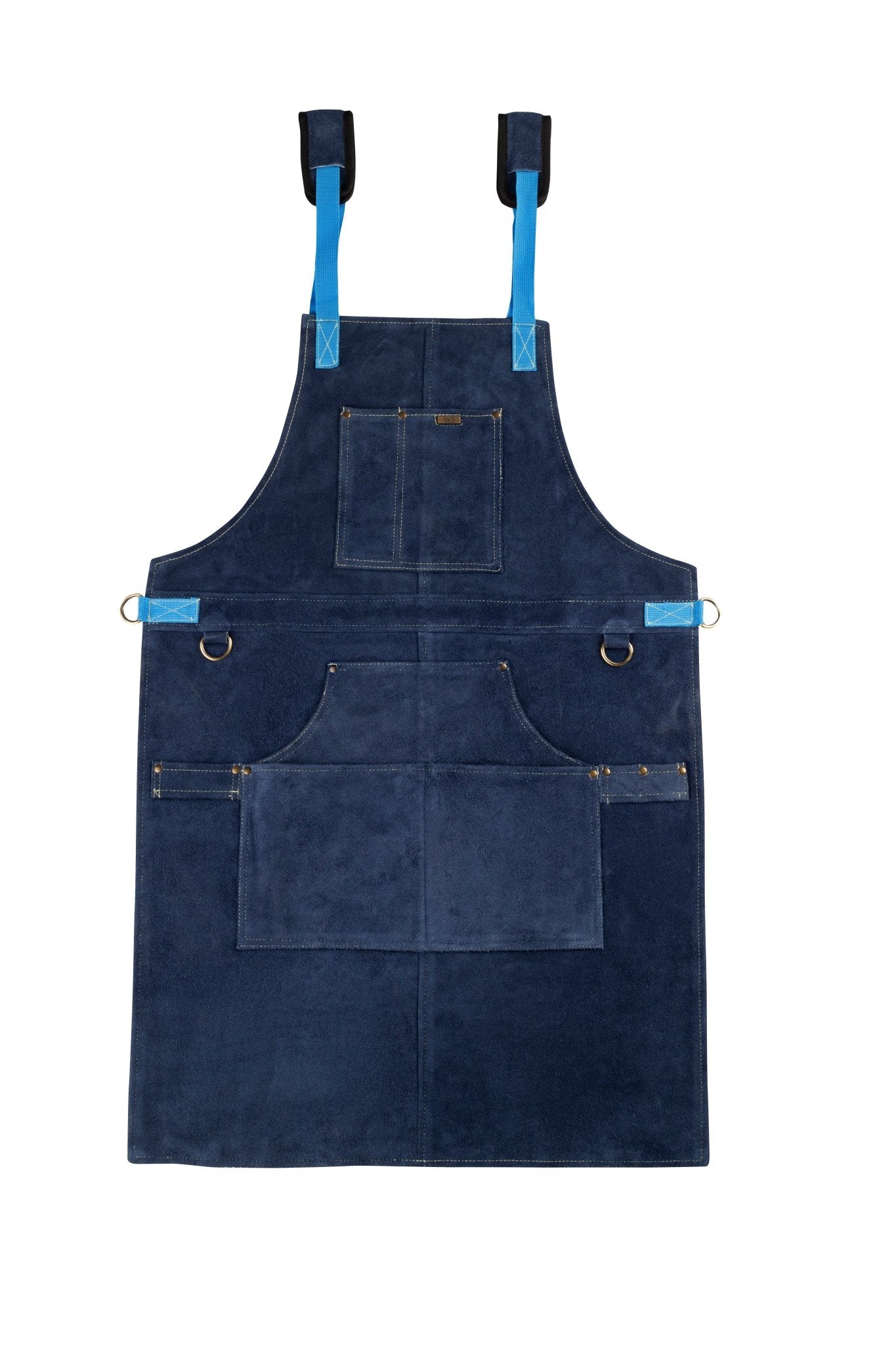 cowhide leather tool apron – heavy - duty, heat - resistant, 6 pockets - 