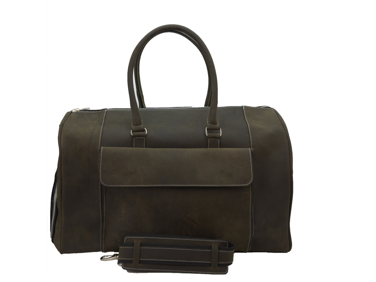 mens duffle bag – premium crazy horse leather travel & weekender bag