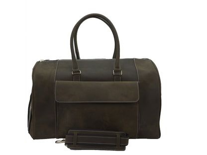 Mens Duffle Bag – Premium Crazy Horse Leather Travel & Weekender Bag