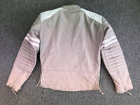 Fight Club Mayhem Grey and White Textile Jacket Custom - 